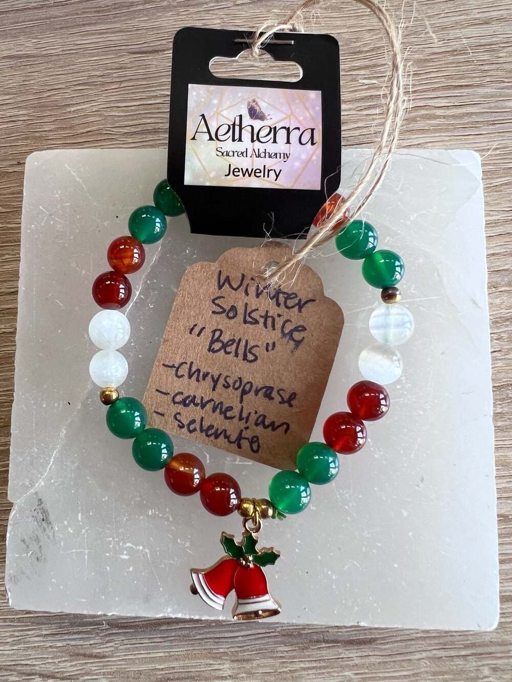 Aetherra Sacred Alchemy Winter Solstice Bells Beaded Bracelet